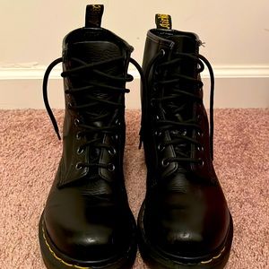 Doc martens combat boot, gently used (worn 5 times max), black